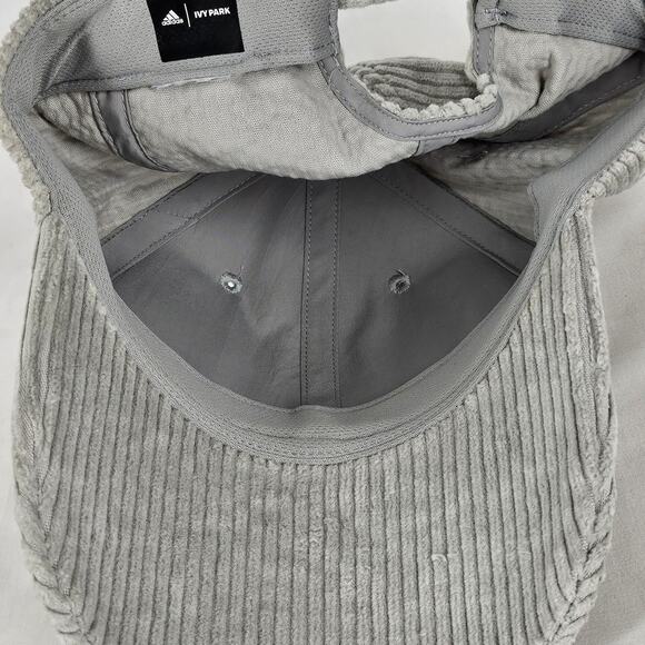 ADIDAS IVY PARK Strapback Corduroy Gray Cap Hat - Rare, Trendy and Comfortable - Picture 7 of 11